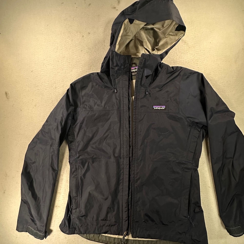 Patagonia Torrentshell Rain Jacket Navy Blue Womens S STY83807 Waterproof Hooded